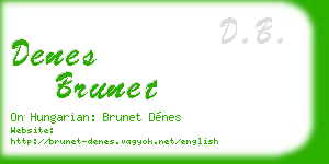 denes brunet business card